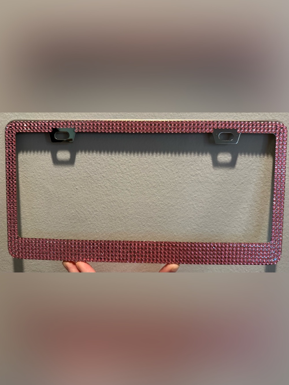 Pink Bling Car License Plate Frame - Picture 2 of 3
